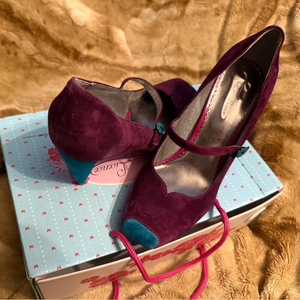 Poetic License Purple and Teal Heels